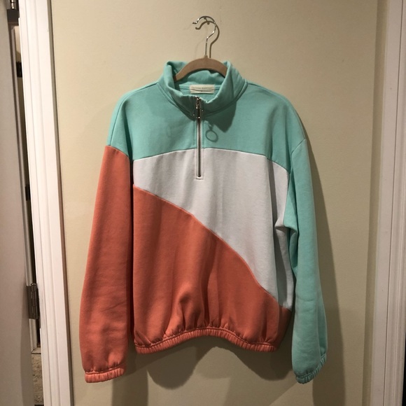 Urban Nation Sweaters - Pastel color-blocked sweater